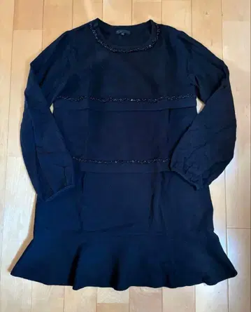 TO BE CHIC 튜닉 니트 블랙