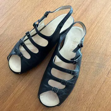 새상품급 키쿠치의 신발 가죽 스트랩 23.5 블랙