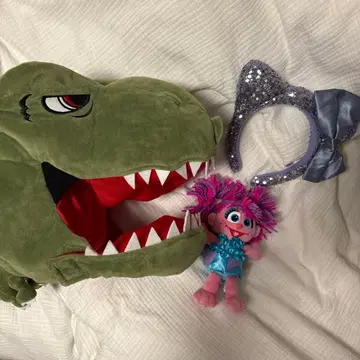 USJ 키티 머리띠, 아비 봉제 인형, 공룡 모자 세트