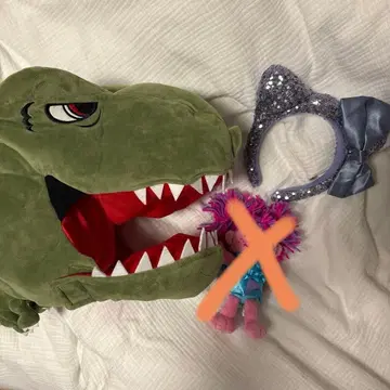 USJ 키티 머리띠, 아비 봉제 인형, 공룡 모자 세트