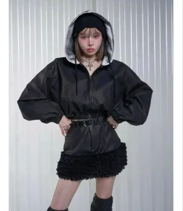 Darich 하트 포켓 가죽 스커트