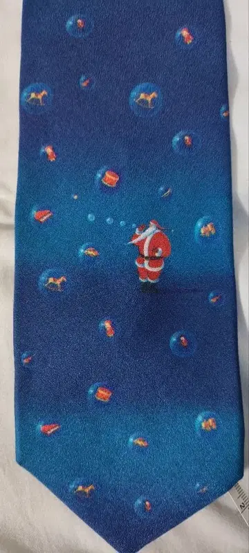 산타 크리스마스 넥타이 파랑 Masaki Koide