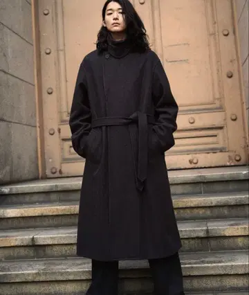 WYM SMOOTH HERRINGBONE MAXI OVER COAT