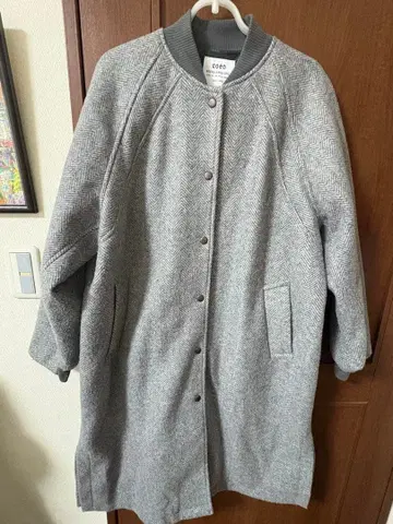coen 헤링본 무늬 롱 코트 L 사이즈