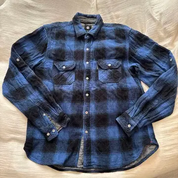 ELEMENT 퀼팅 플란넬 셔츠 L 사이즈 청흑