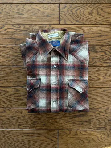 Pendleton 체크 무늬 웨스턴 플란넬 셔츠 S 상당