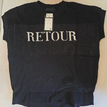 RETROUR 반팔 니트 블랙