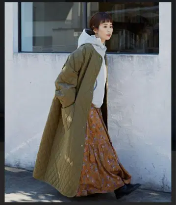 libra 퀼팅 롱 코트