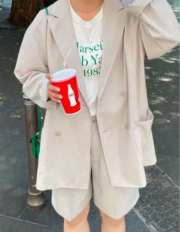 디스코트 테크 린넨 W 블레스 셔츠 자켓 Discoat