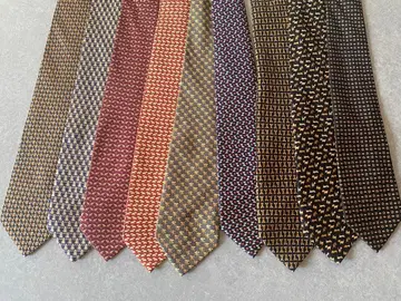 페라가모 넥타이 9개 세트 Ferragamo 실크 동물 패턴