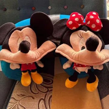 미키&미니 머리 쿠션 봉제 인형