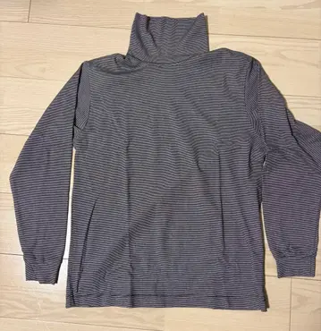 BEAUTY & YOUTH 그레이 터틀넥 티셔츠