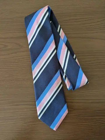 Borrelli 실크 넥타이 네이비 스트라이프