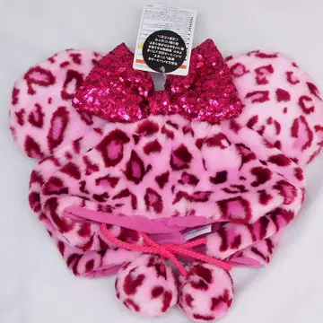 미니 미니 마우스 핑크 레오파드 무늬 팬캡