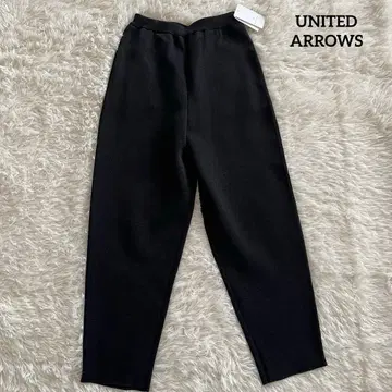 유나이티드 애로우즈 라메 맨투맨 니트 팬츠 블랙