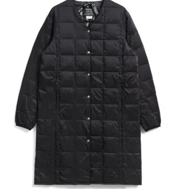 TAION/V넥 롱 다운 자켓 블랙 M