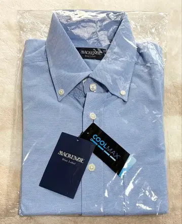 MACKENZIE Blue Label 반팔 와이셔츠 버튼 다운 M 사이즈
