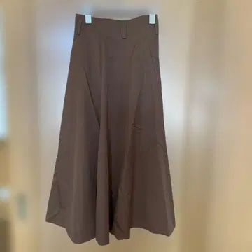 브라운 플레어 롱 스커트 울 100% 일본제 M