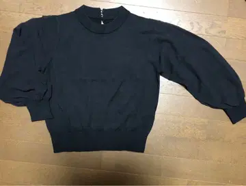 블랙 니트 도트 레이스