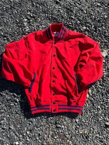 90s DESCENTE 벨로아 바시티 자켓