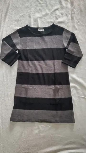 소니아 리키엘 니트 원피스 38 보더 그레이 7부 기장