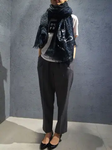 뮤베일 MUVEIL 대형 스톨 레오파드 그린