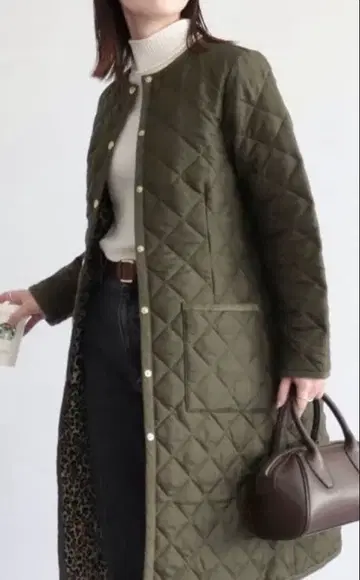 ARKLEY LONG 안감 레오파드 코트