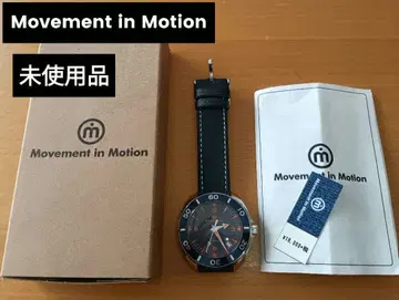 Movement in Motion 자동 태엽 손목시계 가죽 벨트