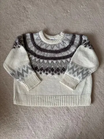 니코앤드 - 노르딕 무늬 긴팔 스웨터 3 L 사이즈