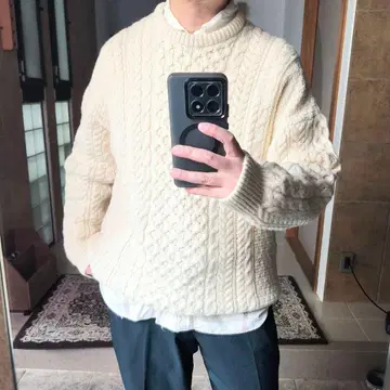 아일랜드 제 Carraig Donn 피셔맨 니트