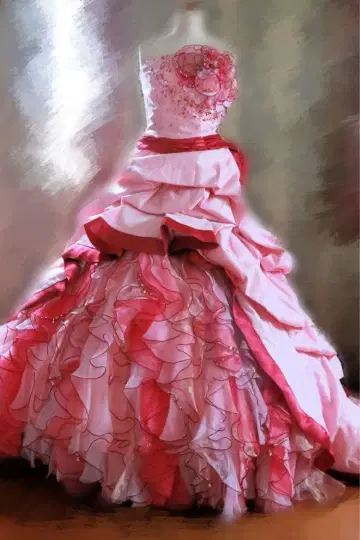 웨딩 드레스 7호 9호 스테이지 드레스 산크타 카리나 컬러 드레스