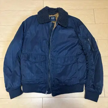 네이비 봄버 자켓 퍼 포함