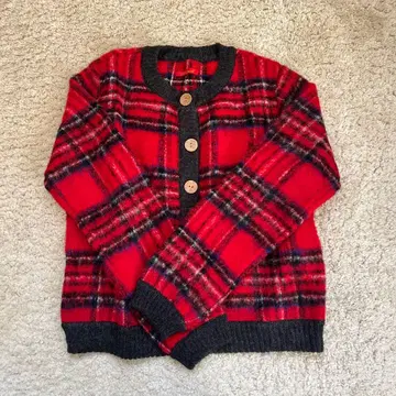 Yorkland 체크 무늬 가디건