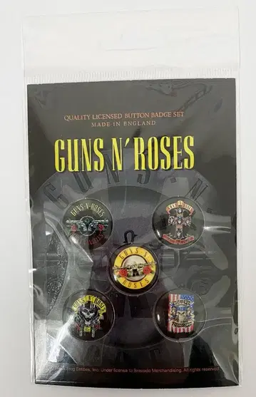 건즈 앤 로지스 GUNS N ROSES 캔뱃지 세트 (5개입)