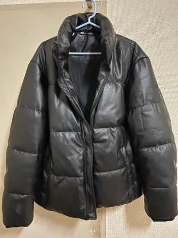 ZARA 가죽 다운 자켓 L