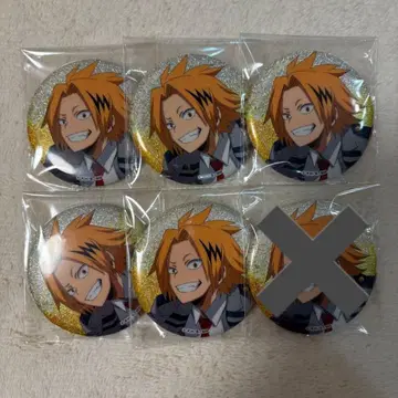 가미나리 덴키 히로아카 글리터 캔배지 5개