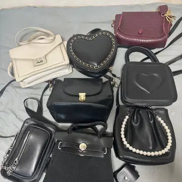 여성용 백 세트 8점 펄 숄더 핸드백