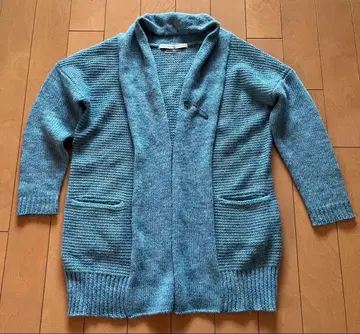 Spick and Span 그레이 니트 가디건 긴팔 핑 포함