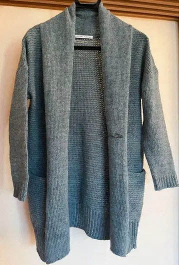 Spick and Span 그레이 니트 가디건 긴팔 핑 포함