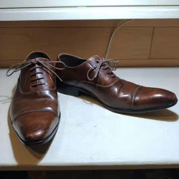 platinum COMME CA 브라운 천연 가죽 신발 25cm