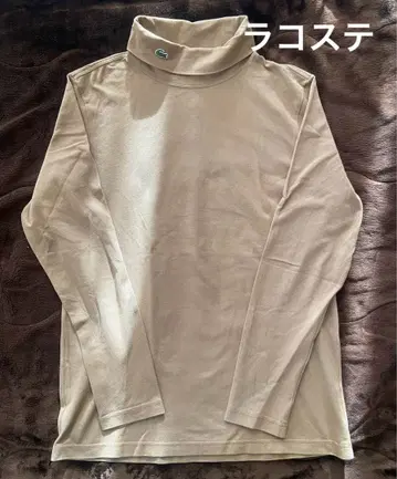 LACOSTE 베이지 터틀넥 사이즈 3 롱 T
