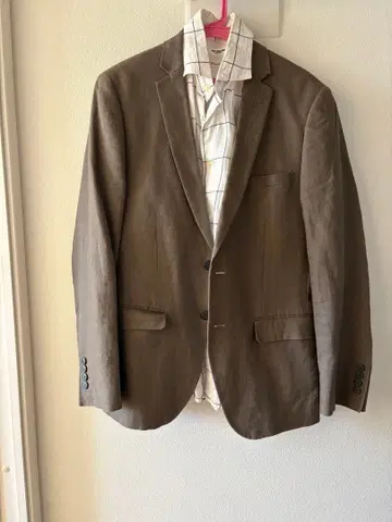 카키 테일러드 자켓 싱글 버튼