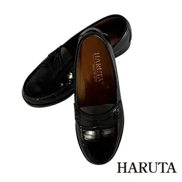 HARUTA 블랙 가죽 로퍼 22.5cm 새상품급