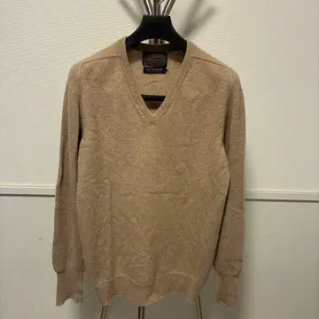 Pendleton 100% 캐시미어 V넥 스웨터 베이지