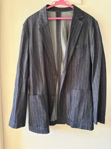 BEAMS HEART 데님풍 스트라이프 자켓 48