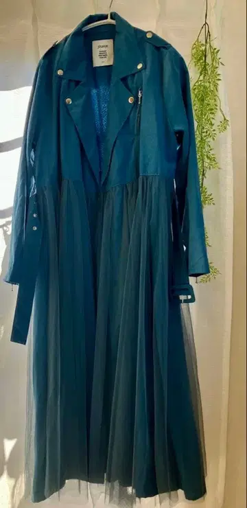 jouetie 튤 도킹 라이더 원피스 파랑