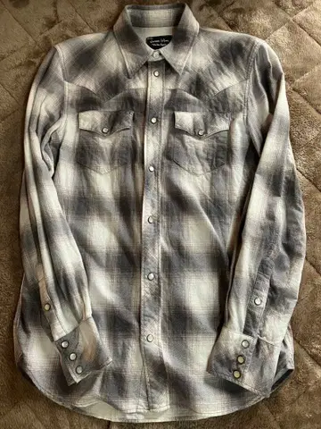 넘버나인 07AW 옴브레 웨스턴 셔츠