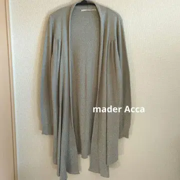 mader Acca 롱 가디건 그레이 라메 비대칭