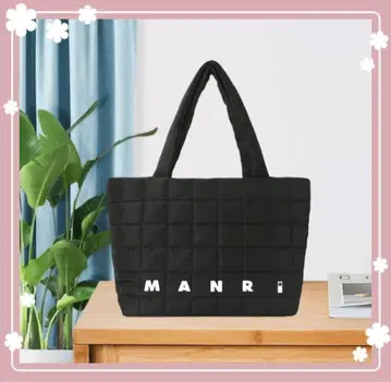 [ 새상품 ] MANRI 블랙 토트백 퀼팅 숄더백