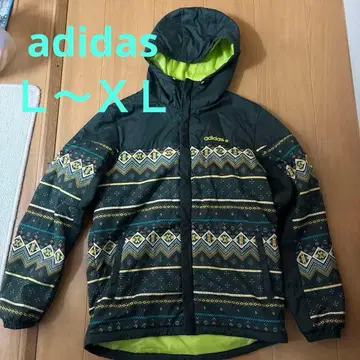 adidas 기하학 패턴 후드 부착 자켓